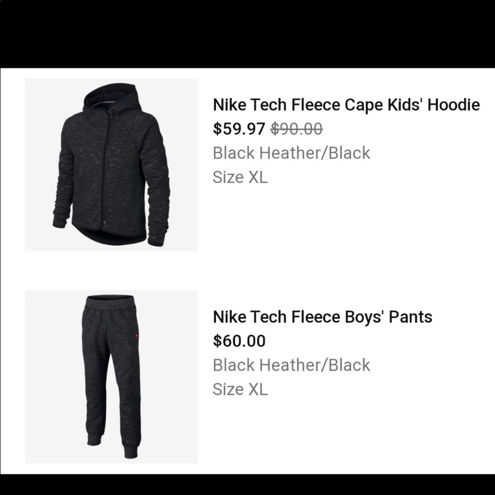 Big Kids XL Nike Tech Fleece Sweater